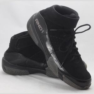 And 1 Basketballs Shoes Black W/ Faux Patent